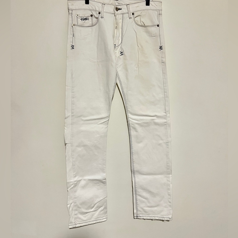 Original vintage tsubi White Jeans Mint Condition Never Worn RARE! Size 32 - Picture 1 of 7